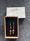 Orange glass earrings