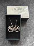 Beautiful silver tone bird earrings