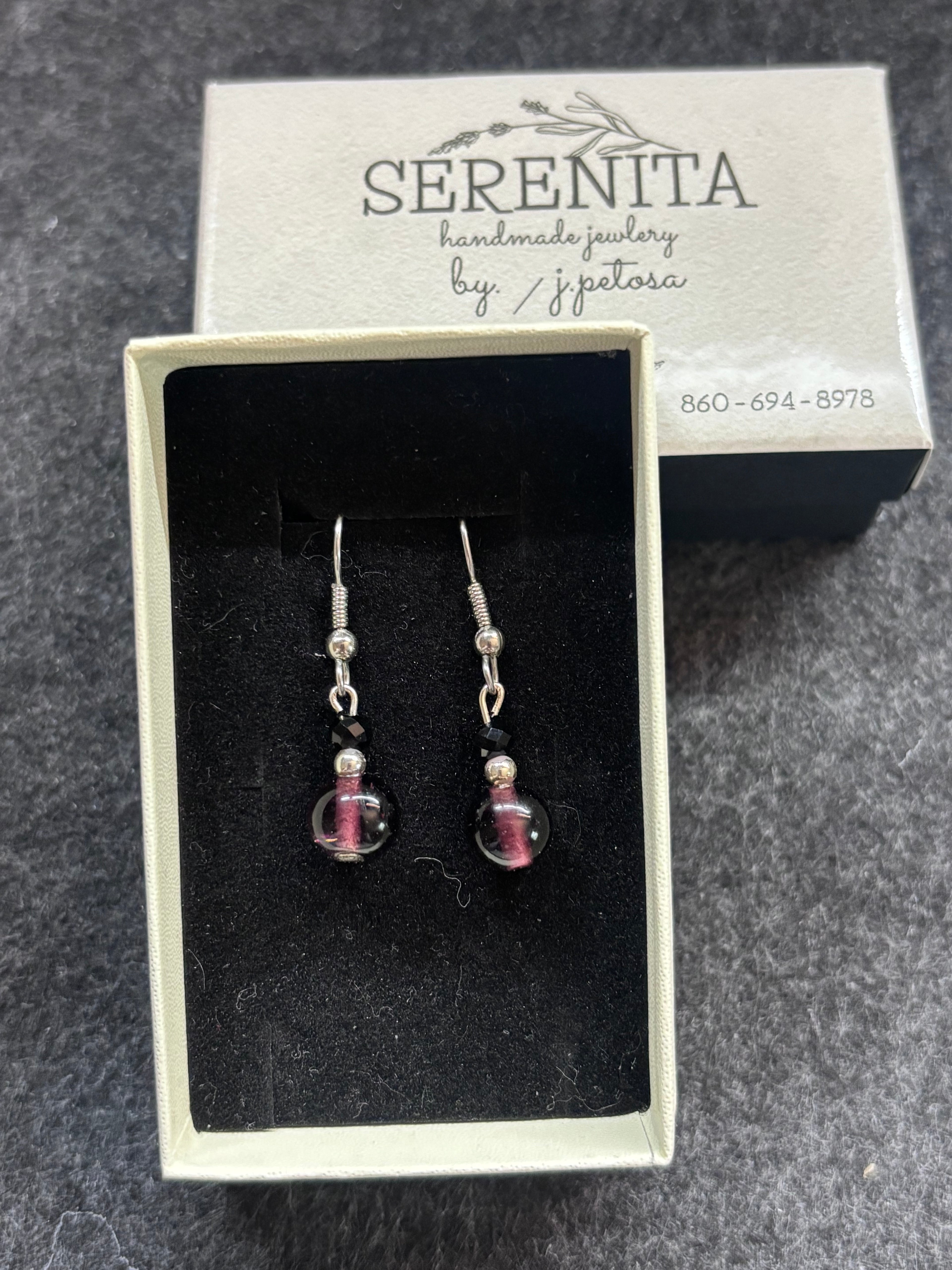 Beautiful purple earrings