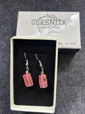 Pink stone earrings
