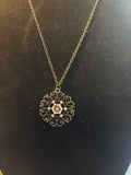 Black tone vintage necklace