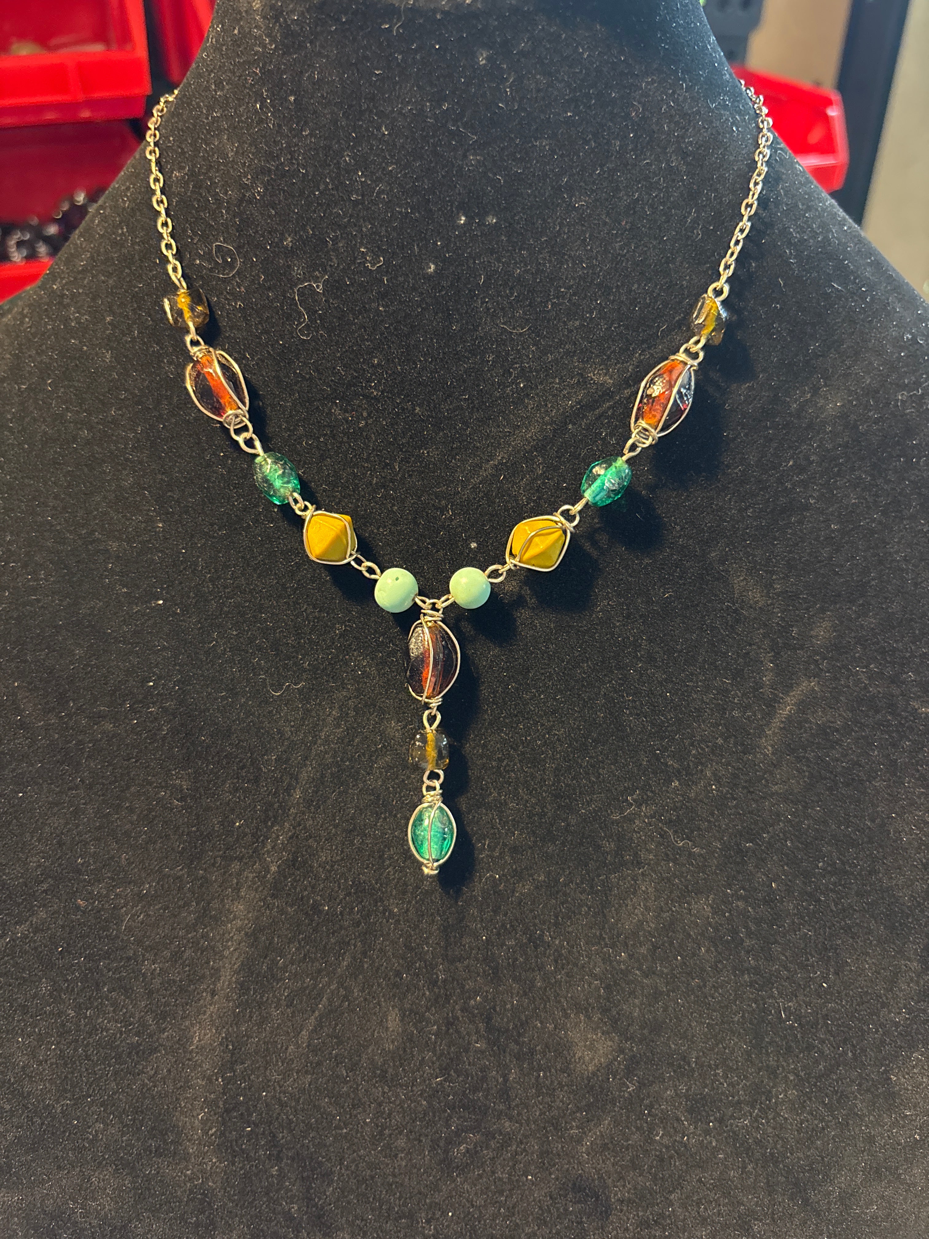Hand made wire wrapped necklace